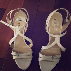 Summer white 6-in Guess heels